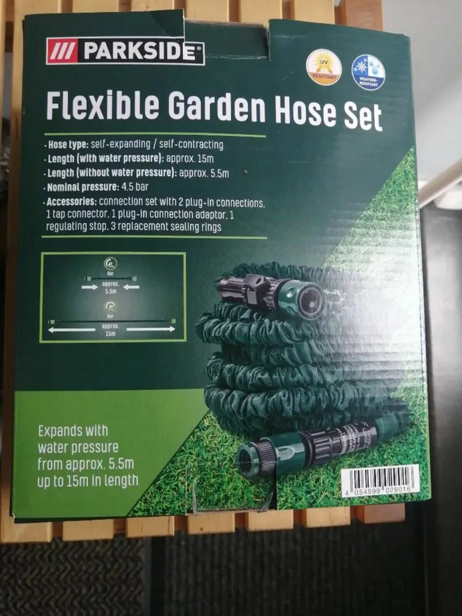 NEW IN BOX Parkside 15m Flexible Garden Hose - Image 2