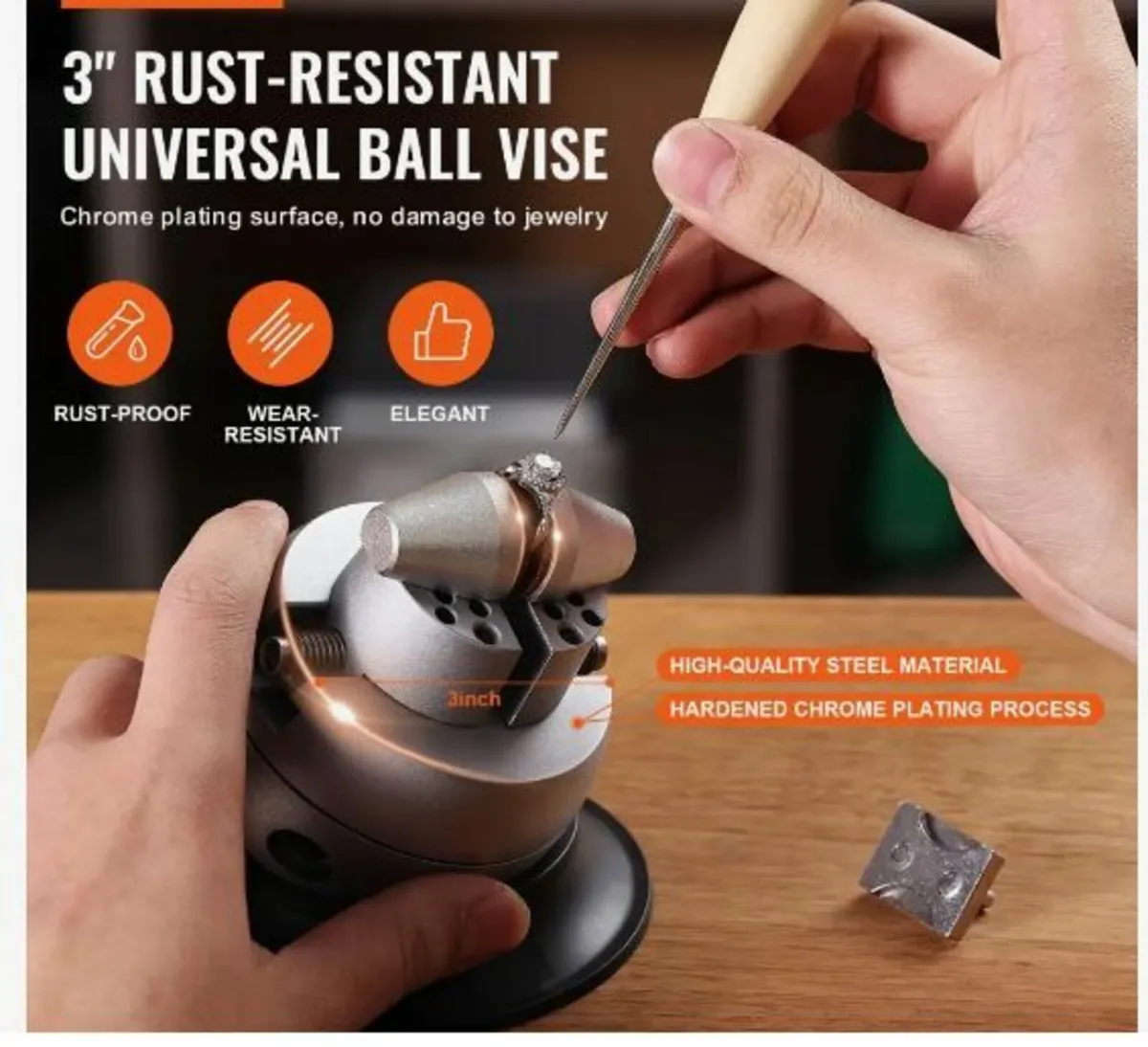 Ball Vise, 7.6 cm Engraving Setting Tool - Image 3