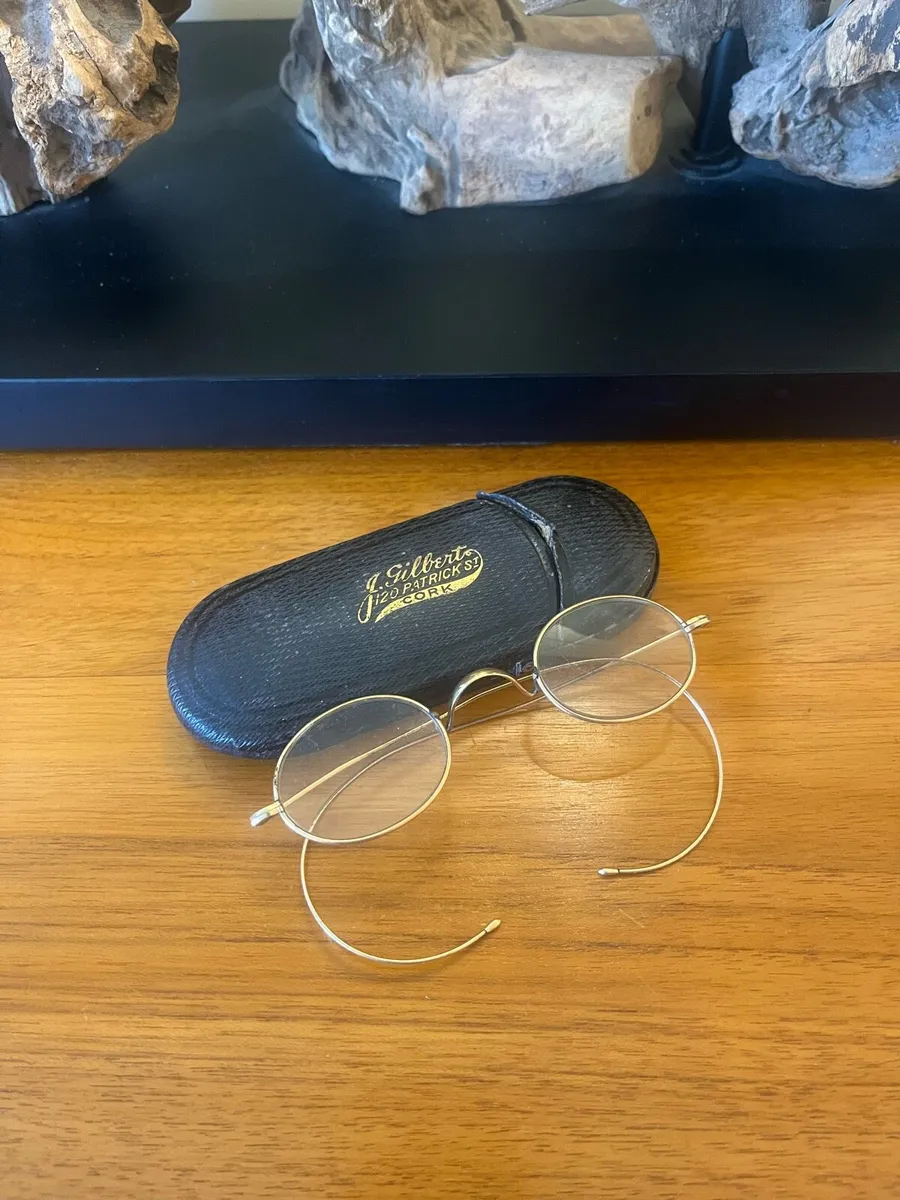 Antique J.Gilbert Cork Gold Plated Glasses - Image 1