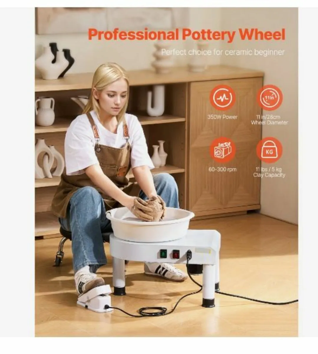 Pottery Wheel, 28 cm Ceramic Wheel - Image 2