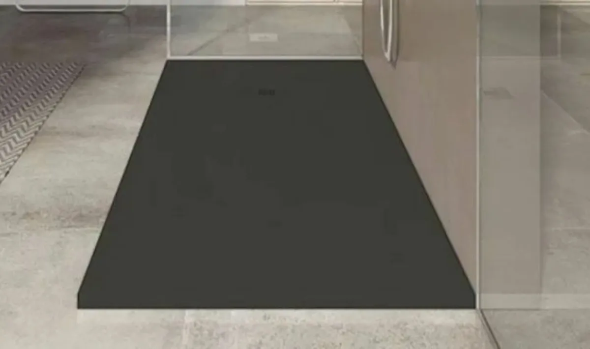 Premium Slate-Effect Shower Tray - 10x8 Anthracite