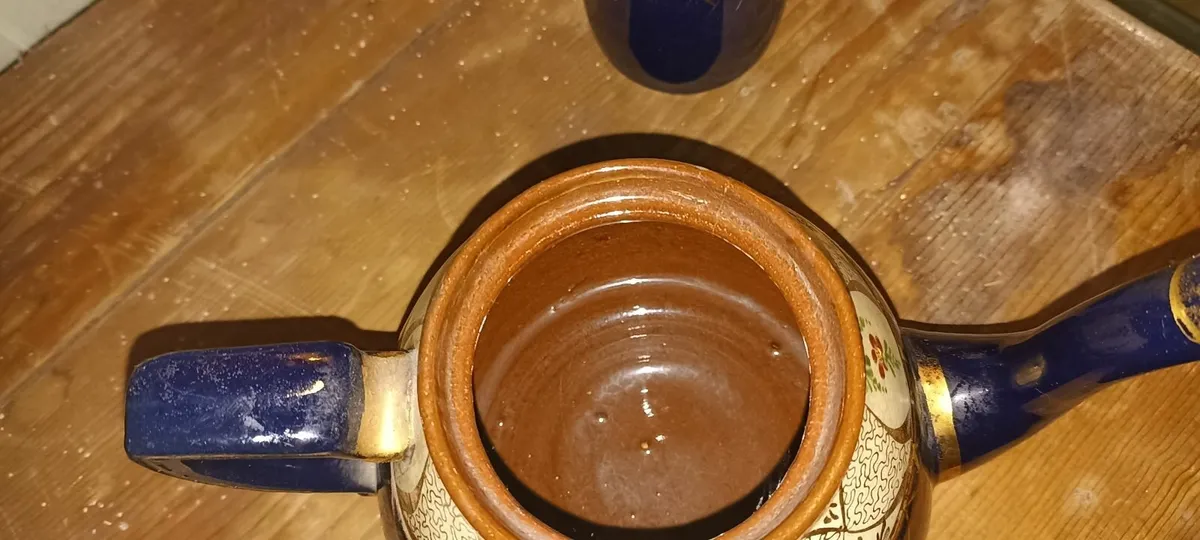 Old Ceramic Teapot & Sugar Basin. Milk Jug - Image 2