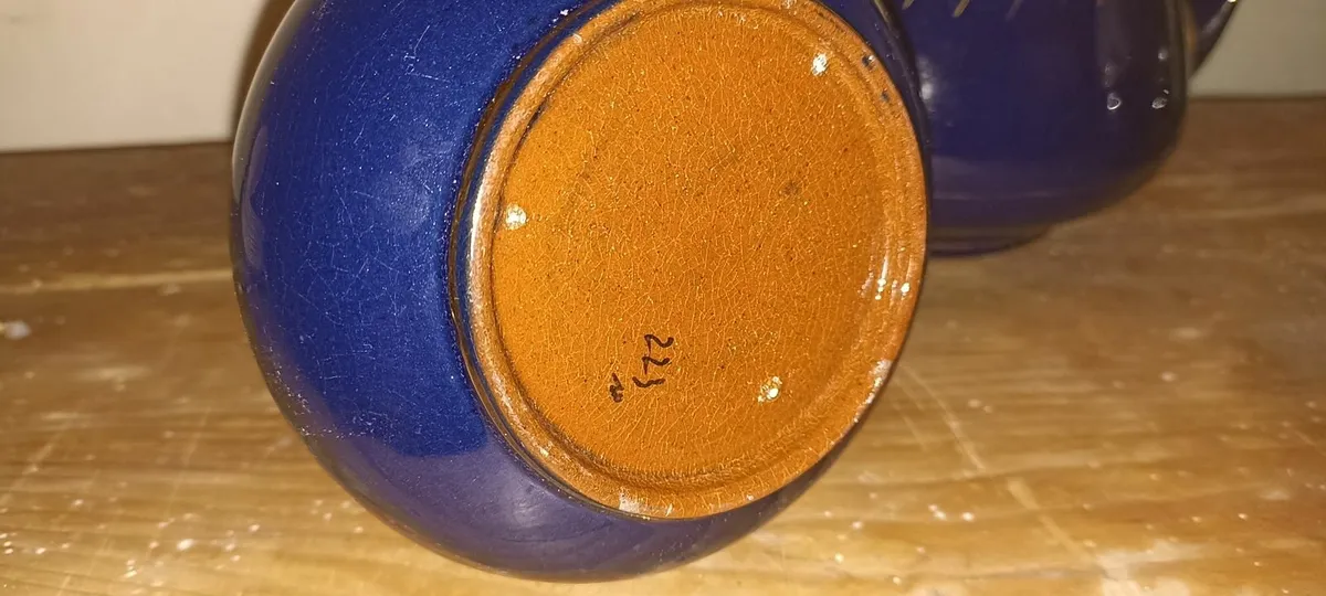 Old Ceramic Teapot & Sugar Basin. Milk Jug - Image 3