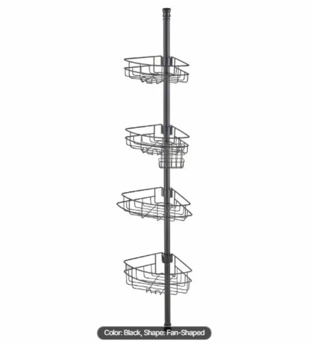 Shower Corner Caddy Tension Pole, 56" to 114" - Image 3