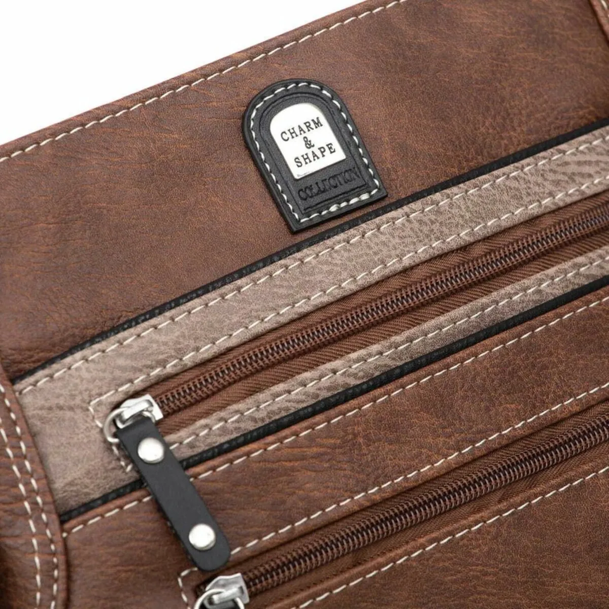 Charm & Shape Shoulder Bag - Brown - Image 4