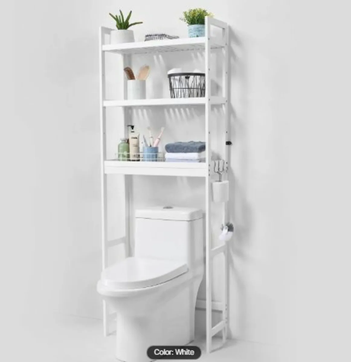 Over the Toilet Storage, 3-Tier Adjustable Over - Image 1