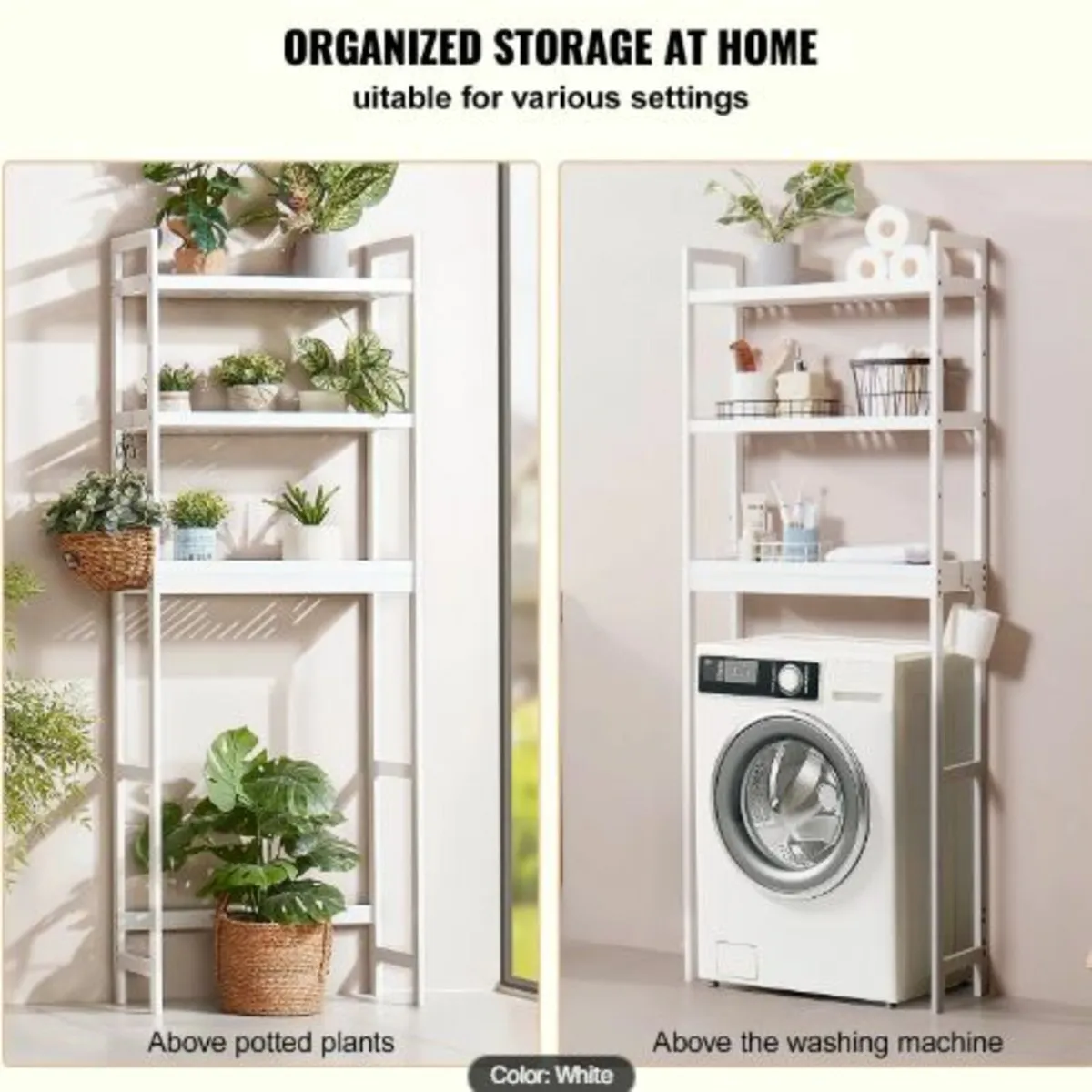 Over the Toilet Storage, 3-Tier Adjustable Over - Image 3