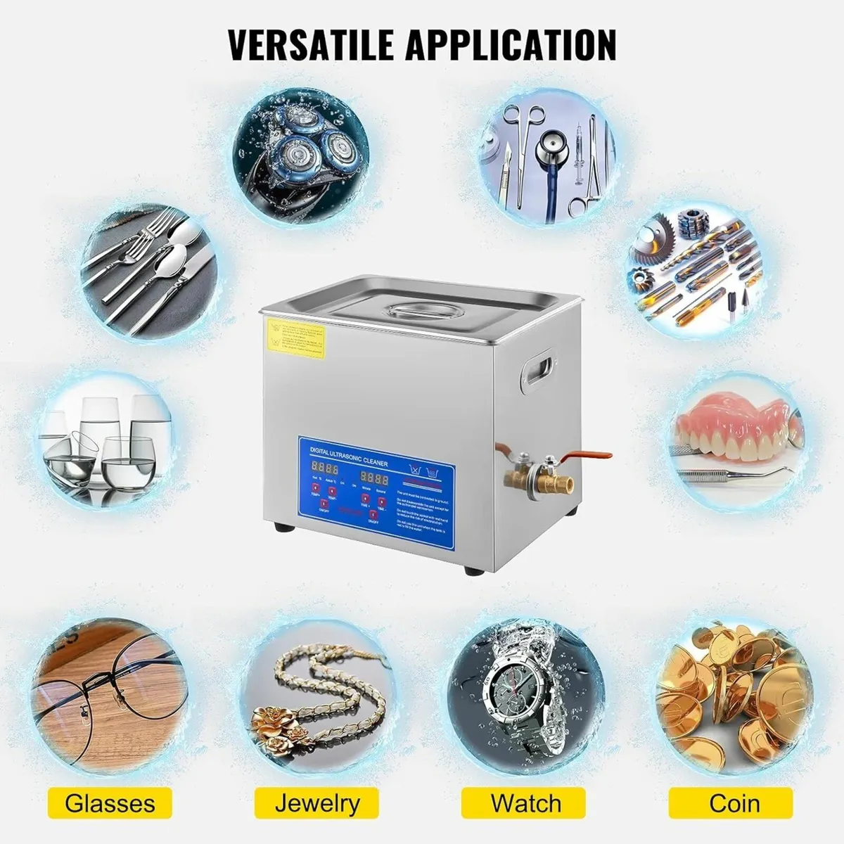 10L Ultrasonic Cleaner Stainless Steel Digital - Image 3