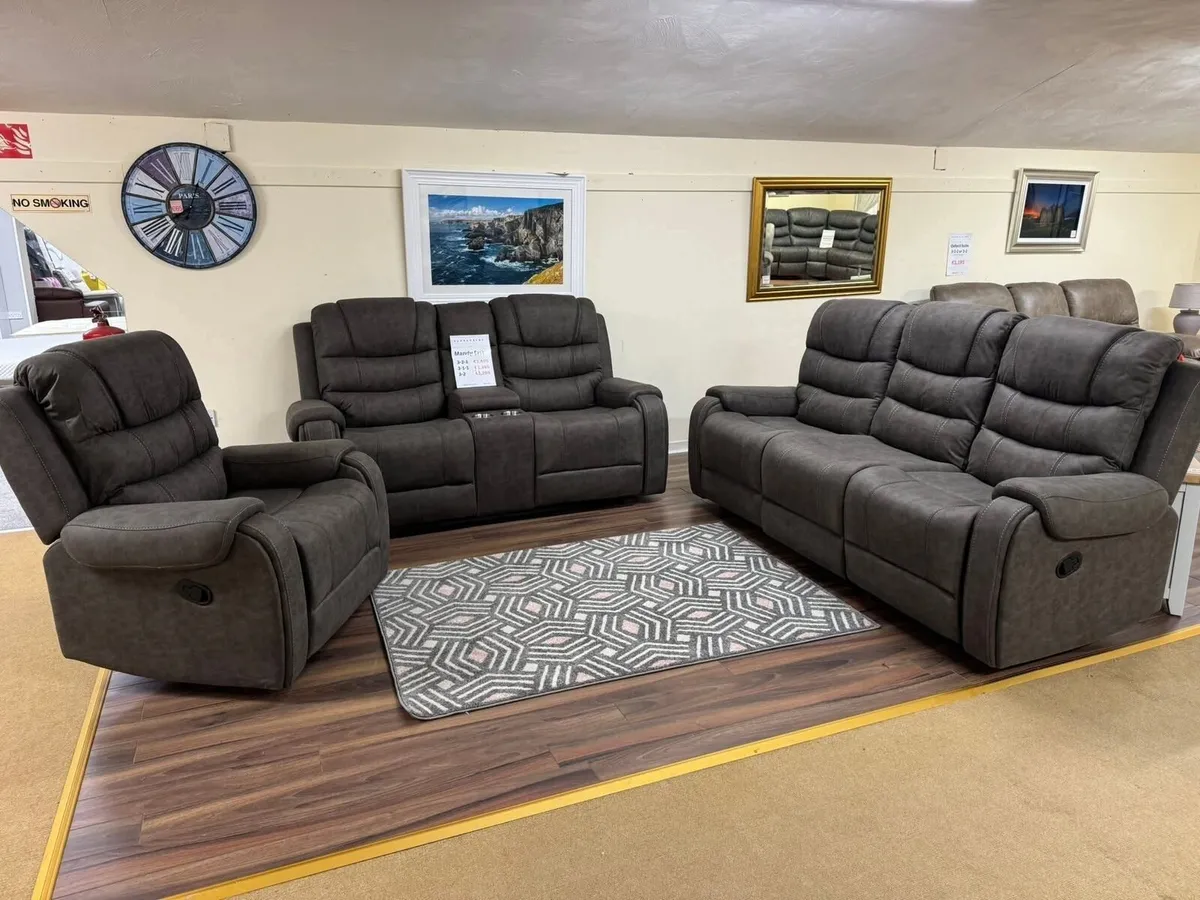 Maddison Manual Fabric Recliner Sofa