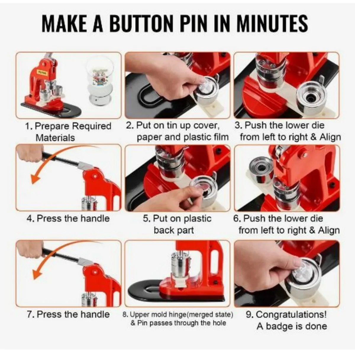 Button Maker Machine, 32 mm (1.25 inch) - Image 4