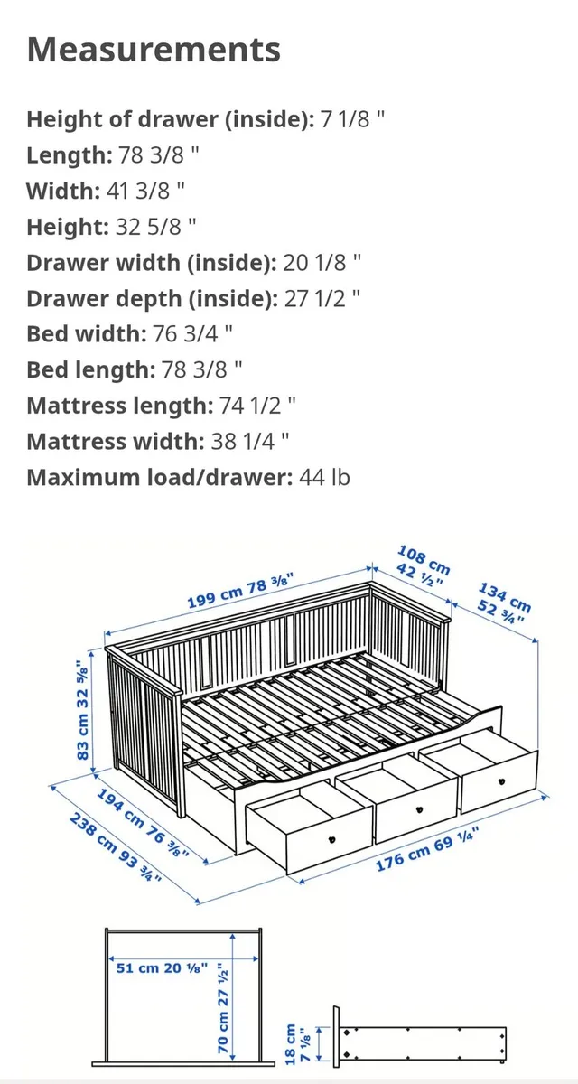 IKEA HEMNES DAY BED - Image 2