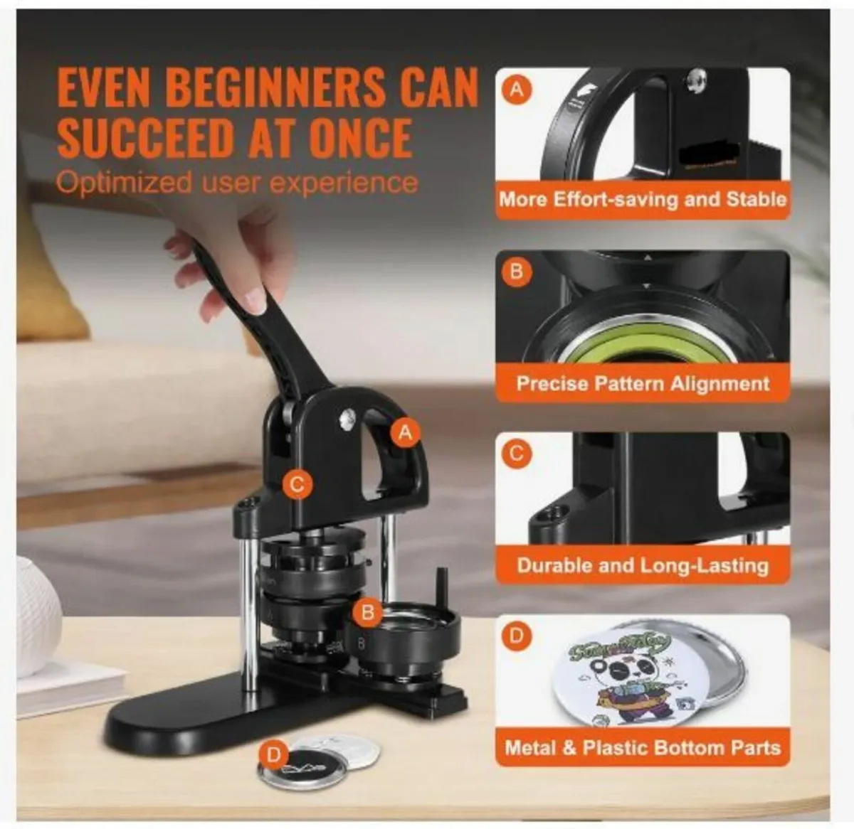 Button Maker Machine, 1/1.25/2.28 inch(25/32/58mm - Image 4