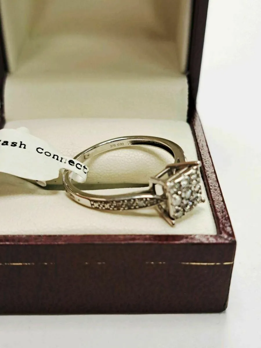 9K White Gold Diamond Ring 9CT - Image 3