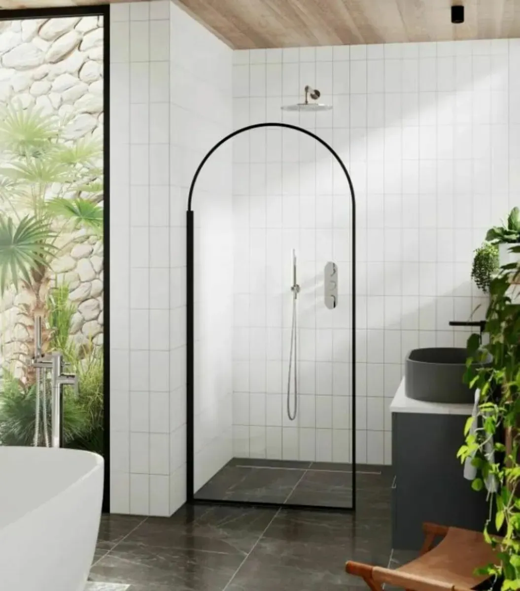 Arched Wetroom Screen Deal - 900mm - FREE FLIPPER! - Image 1