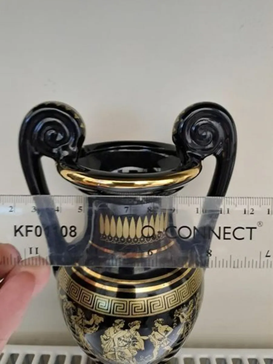 Vase black and gold medium 24k - Image 2