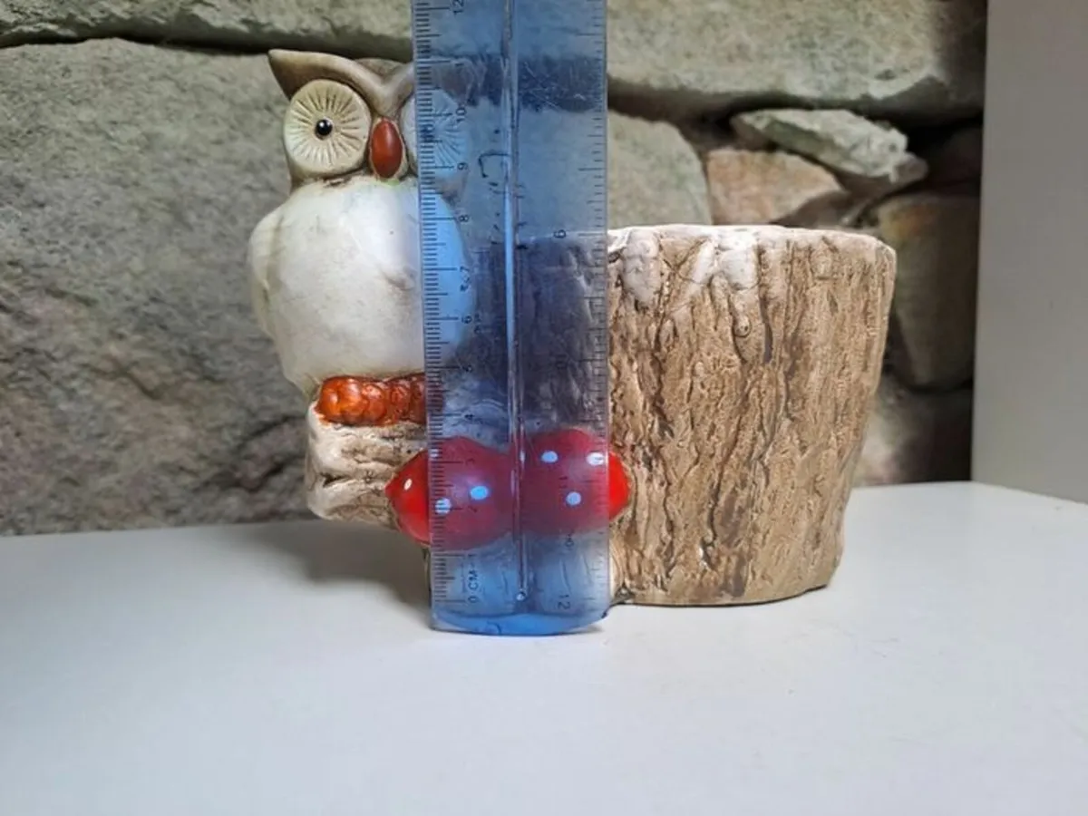 Vintage Ceramic owl planter pot - Image 3