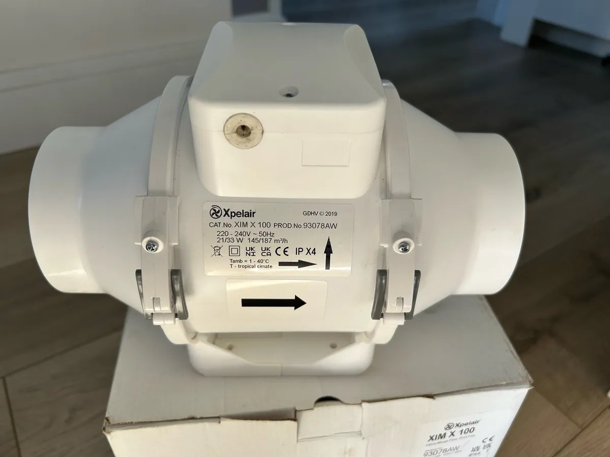 Inline Extractor Fan  Xpelair XIMX100 4” Axial - Image 1
