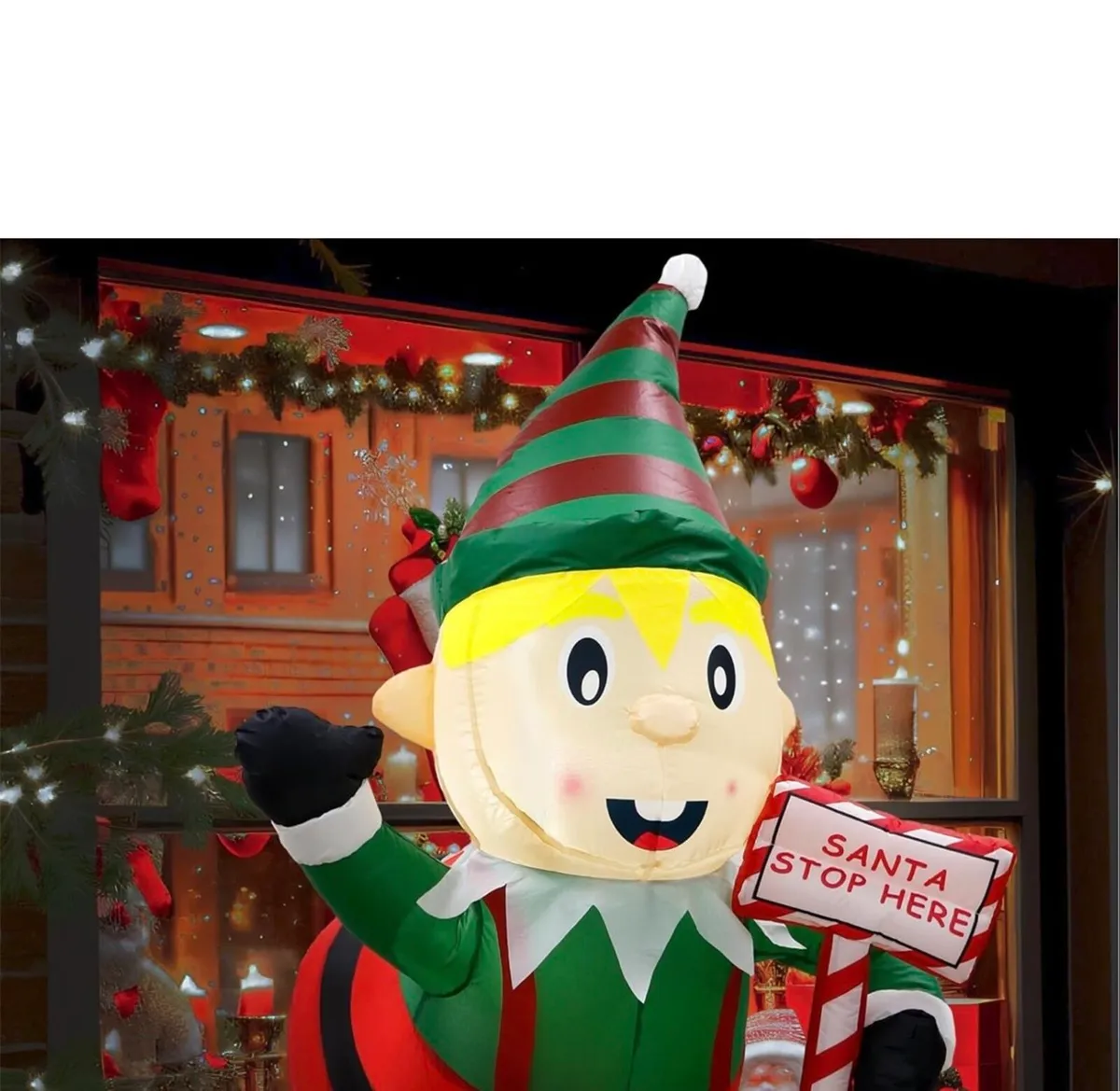 Inflatable Christmas Elf - Image 1