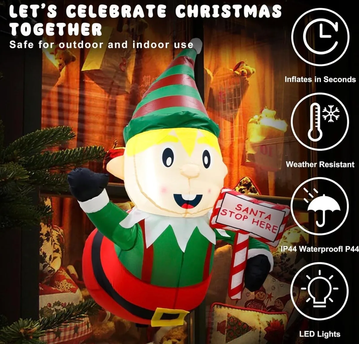 Inflatable Christmas Elf - Image 3
