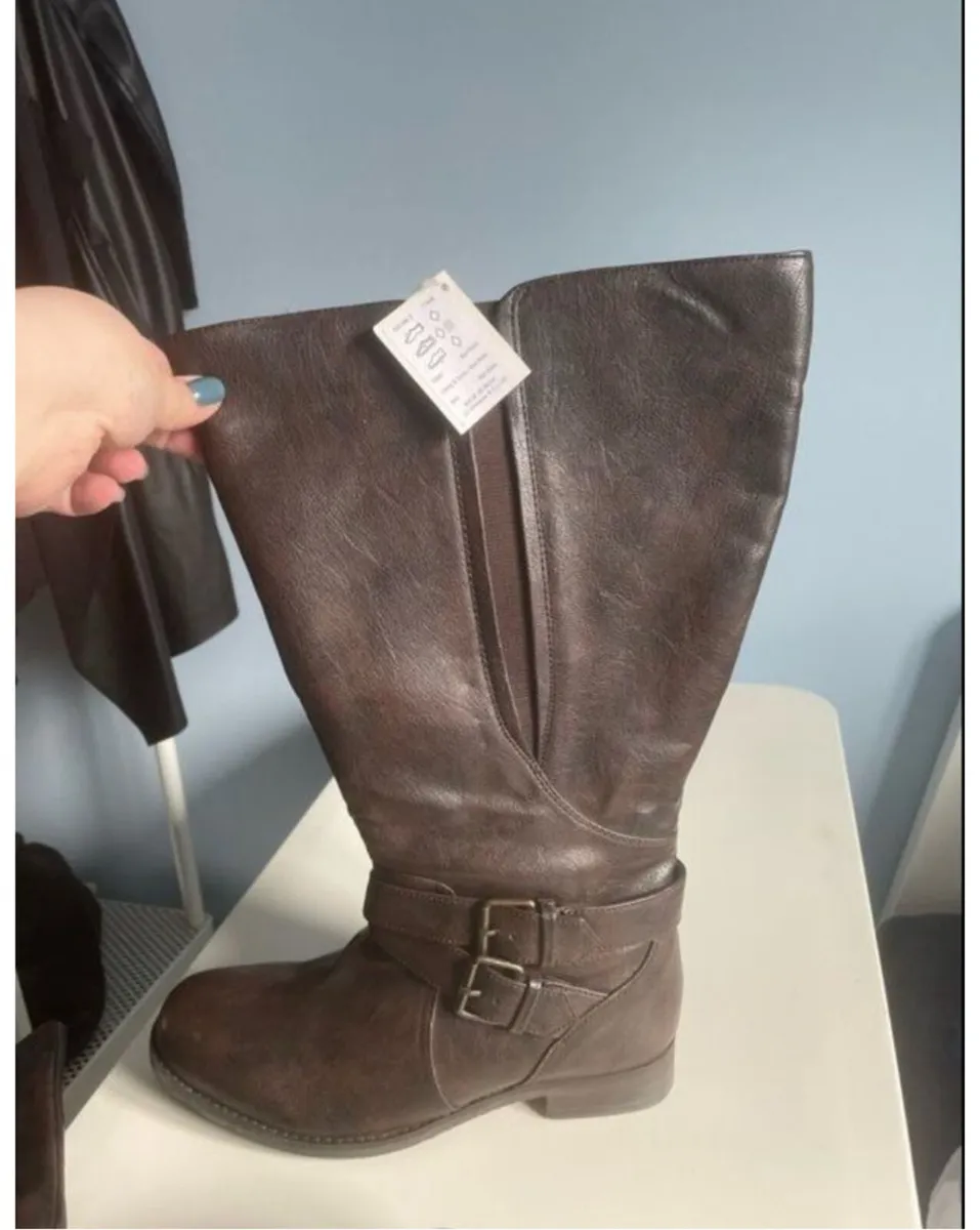 Extra wide knee high boots - Image 1