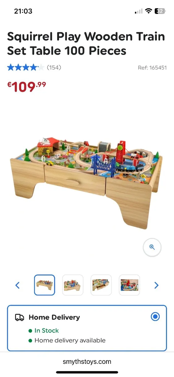 Wooden Train Set Table - Image 1