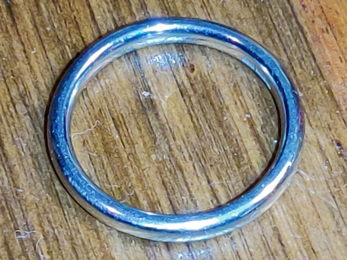 THICK D-SHAPED WEDDING, 950 Platinum New Ring ! - Image 4