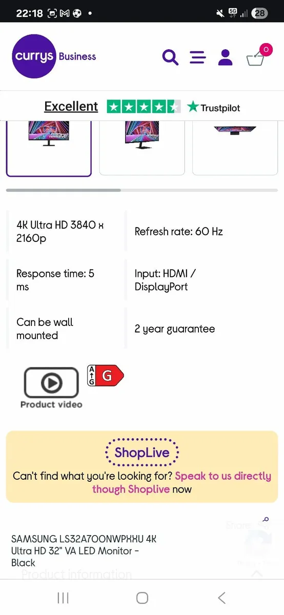 4k 32 inch PC monitor/Screen - Image 1
