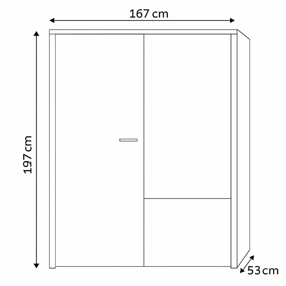 3-Door Wardrobe (JYSK) - Image 2