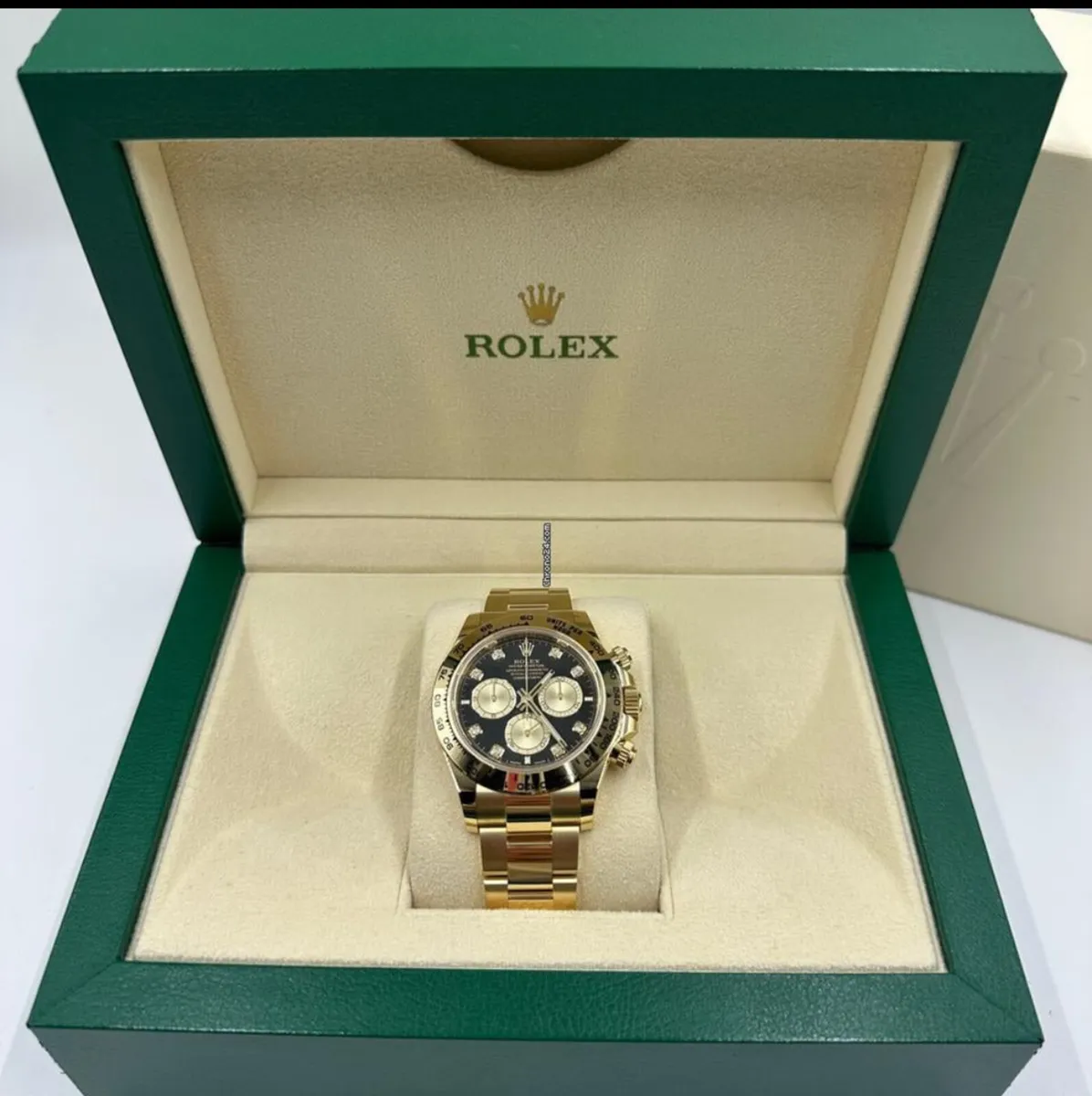 Men’s Rolex watch Daytona yellow gold withdiamonds - Image 3