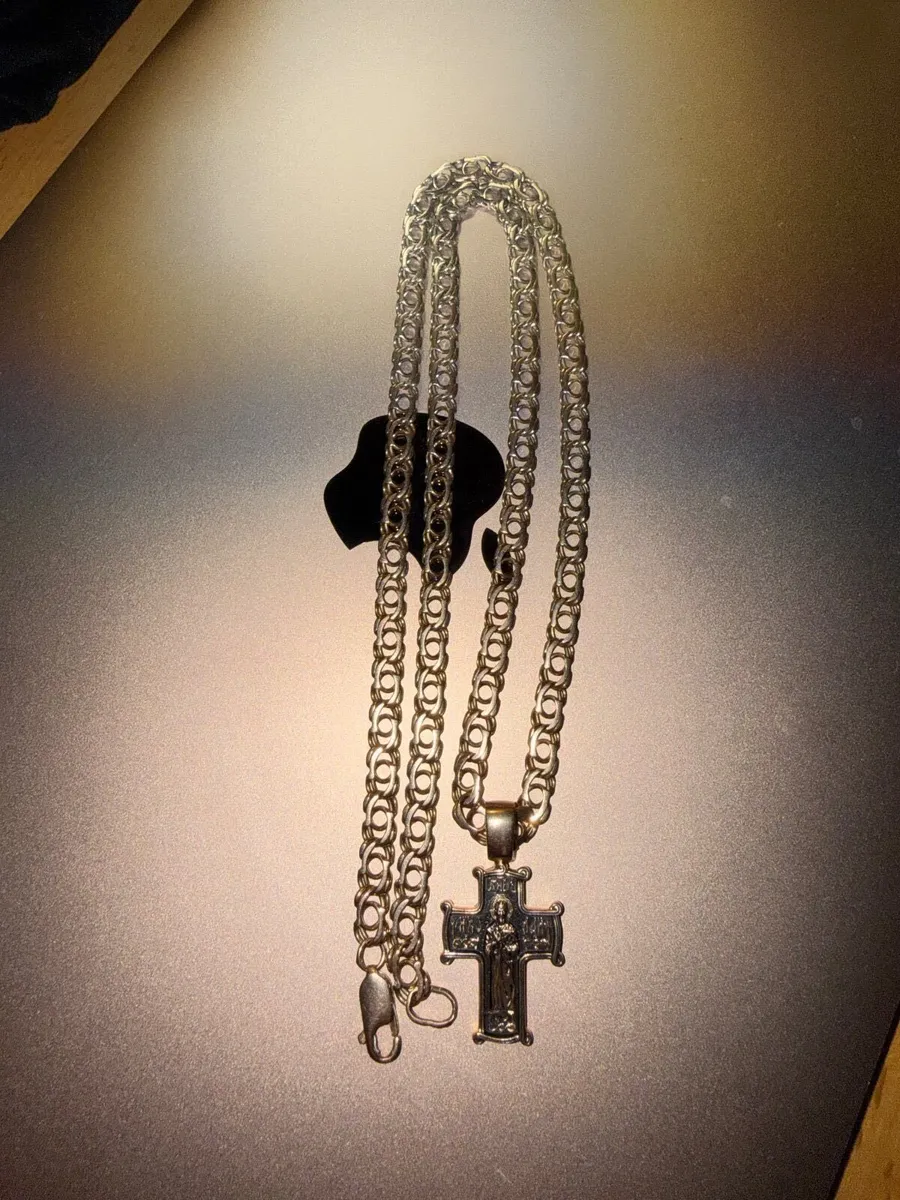 Gold chain “Bismarck”, 585 / 14K, 27g, 60cm — exce - Image 4