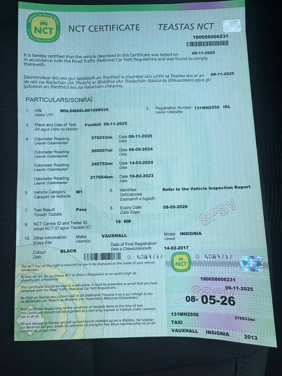 Diesel insignia with NCT just passed - Image 1