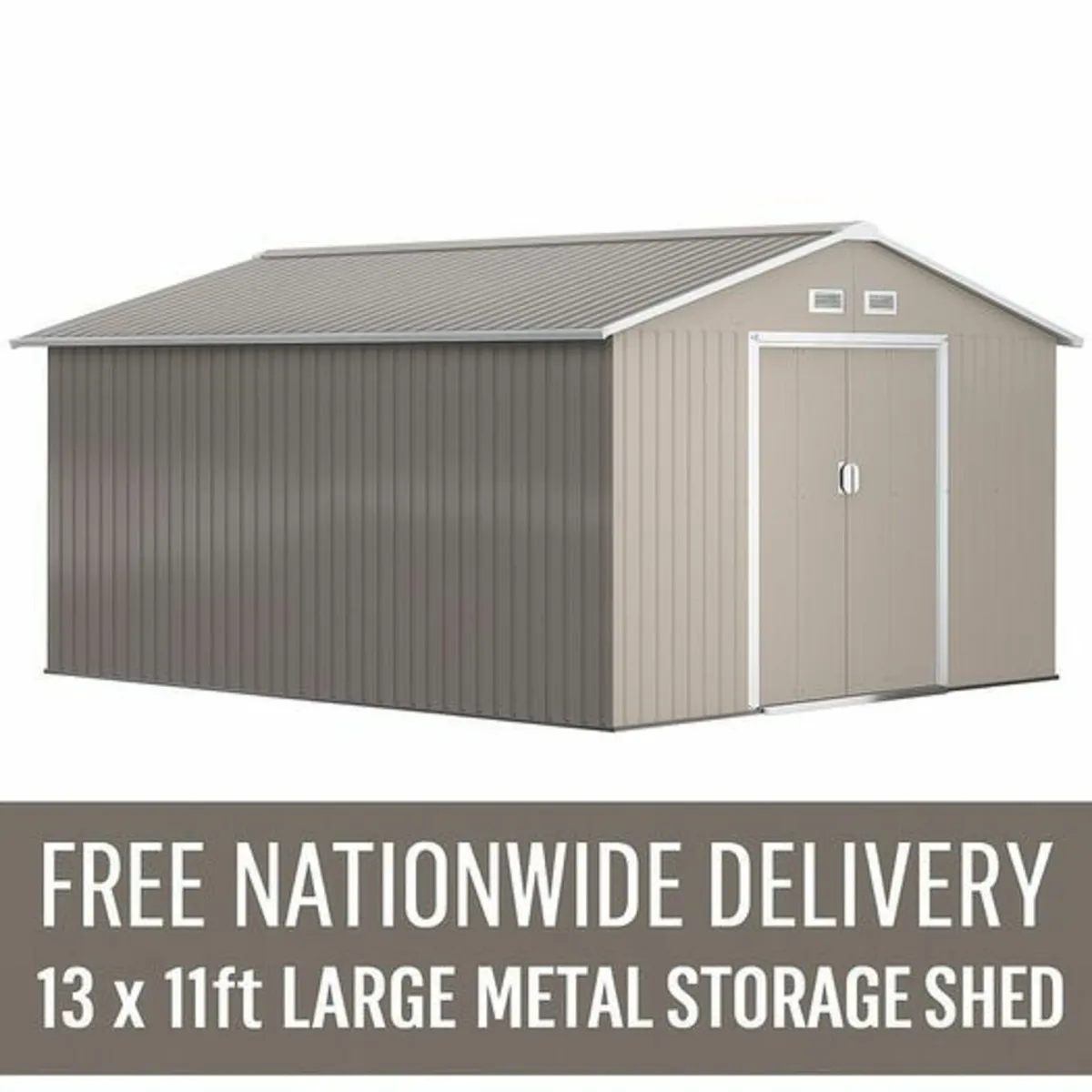 Metal Shed 13ft  x 11ft - Image 1