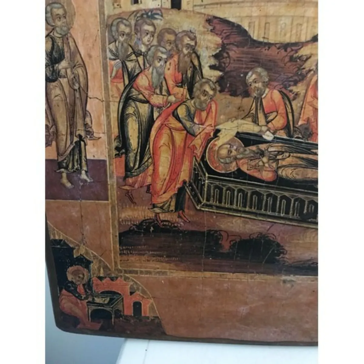 Religious icon on wood - Image 2
