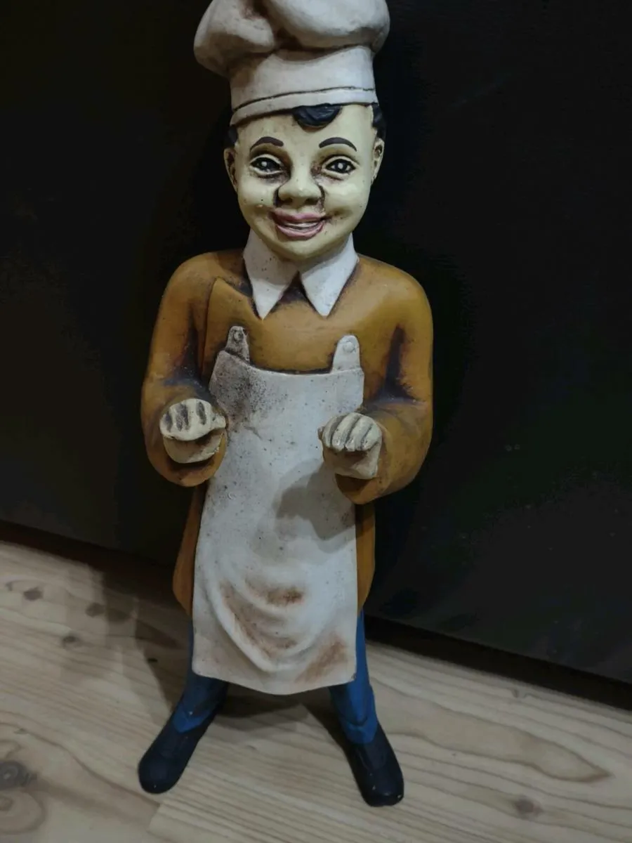 Carved baker wooden figure - Image 1