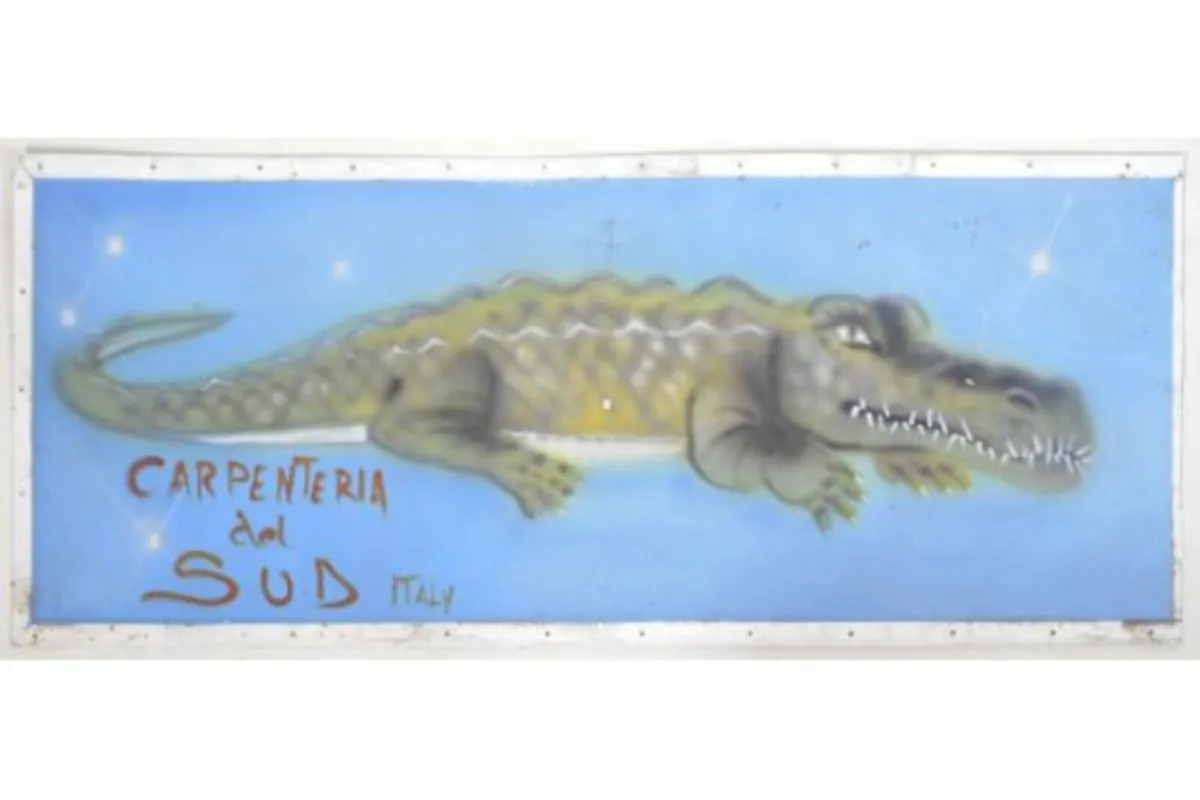 Large metal  crocodile sign - Image 1