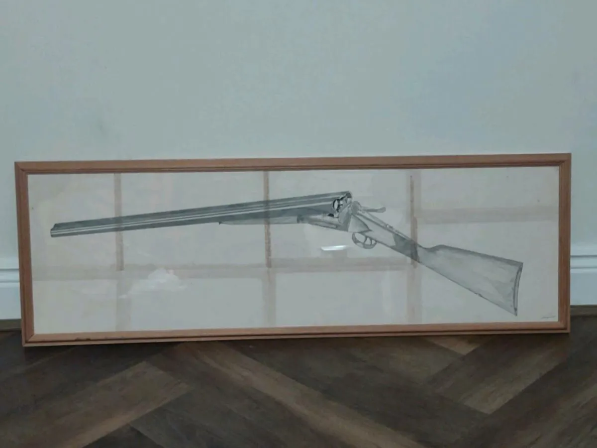 A pencil drawing of shotgun - Image 1