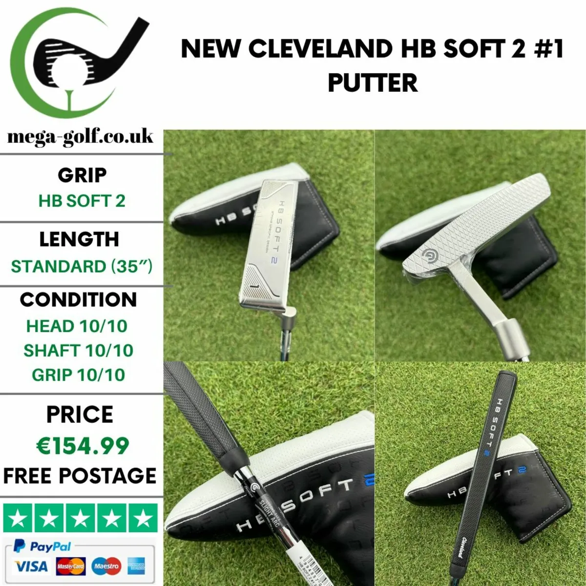 New Cleveland HB Soft 2 #1 Putter / 35″ - Image 1