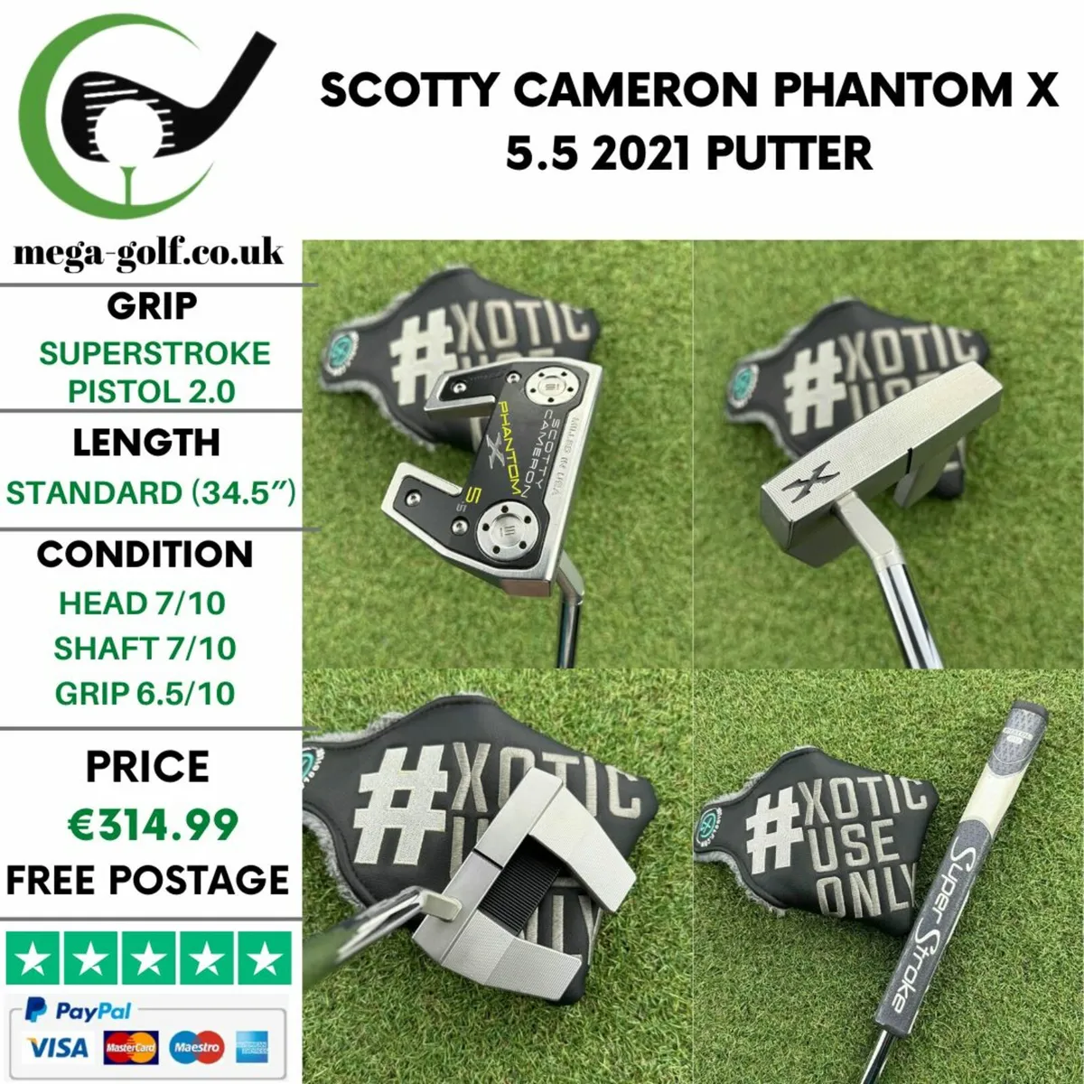 Scotty Cameron Phantom X 5.5 2021 Putter / 34.5″ - Image 1