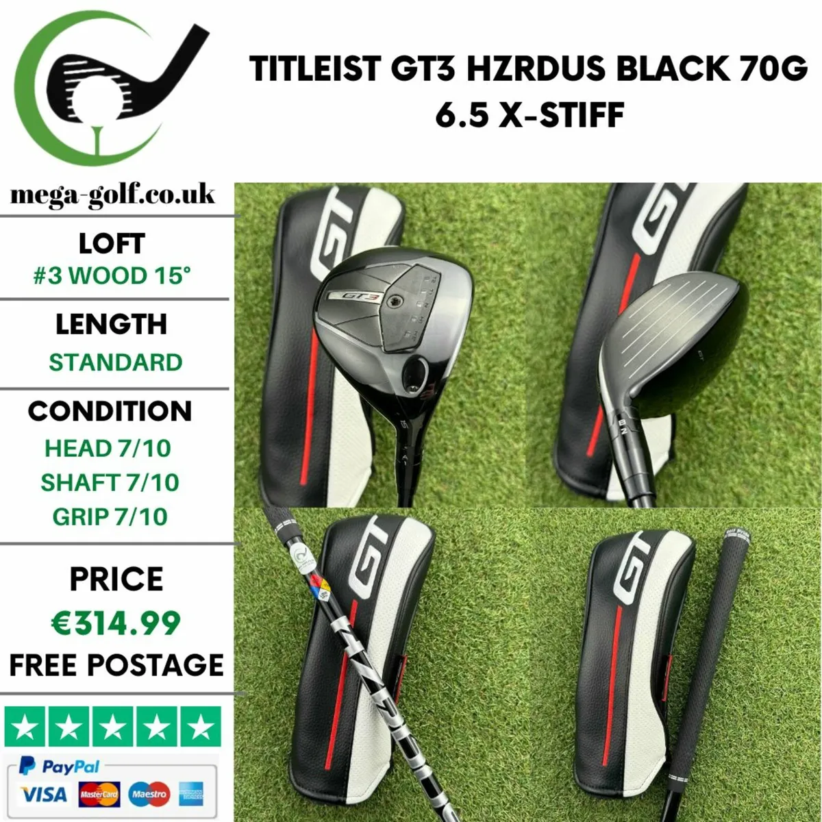 Titleist GT3 #3 Wood 15° / X-Stiff - Image 1