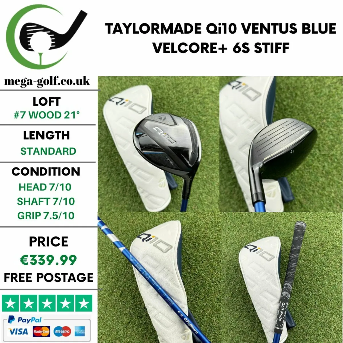 Taylormade Qi10 #7 Wood 21° / Stiff - Image 1