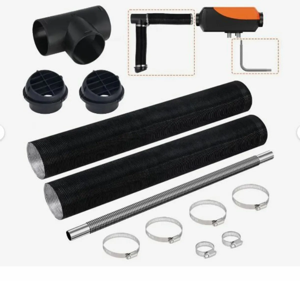 Diesel Heater Pipe Ducting Set, 76 mm Extendable - Image 1