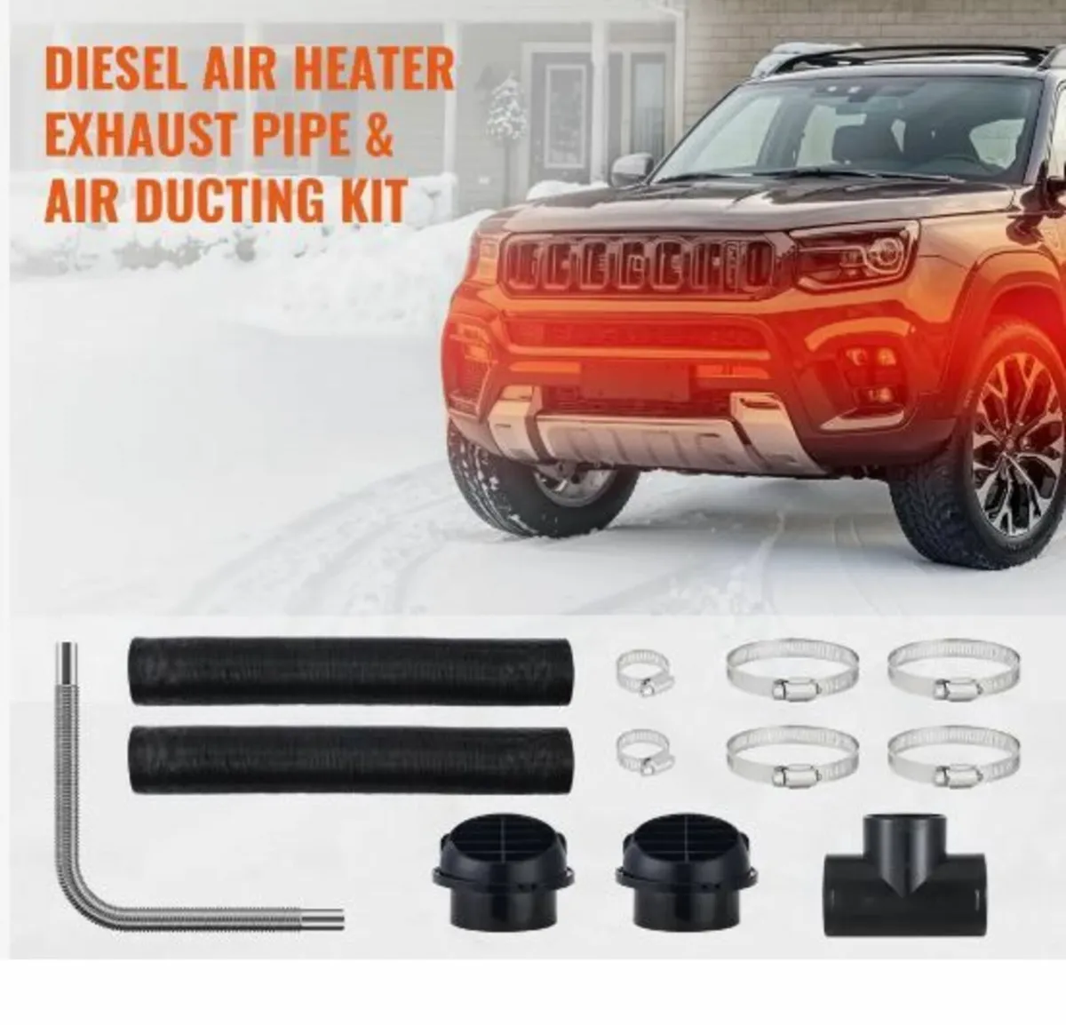 Diesel Heater Pipe Ducting Set, 76 mm Extendable - Image 2