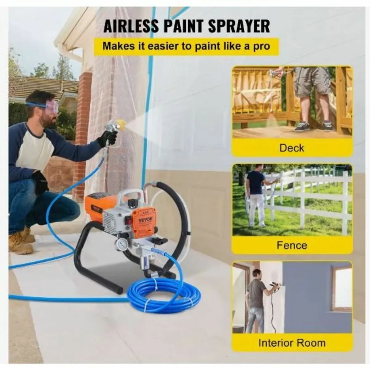 Pro Airless Wall Paint Sprayer, 1800W - Image 3