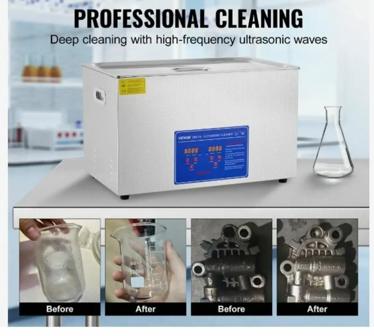 Professional Ultrasonic Cleaner, 30 L Ultrasonic - Image 1