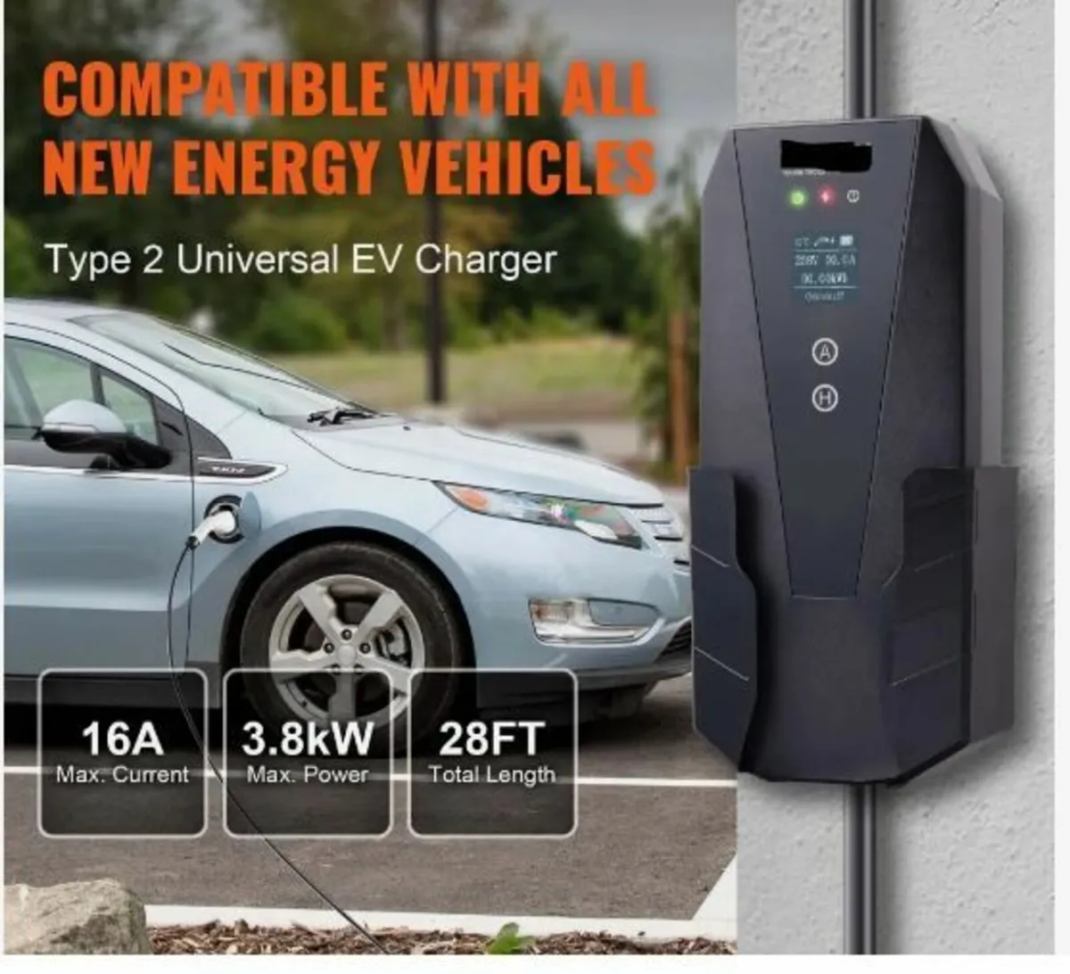 Portable EV Charger Type 2, 16A 3.7 kW - Image 2