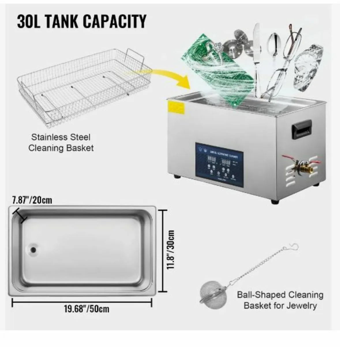 30L Ultrasonic Cleaner Dual Frequency Ultrasonic - Image 2