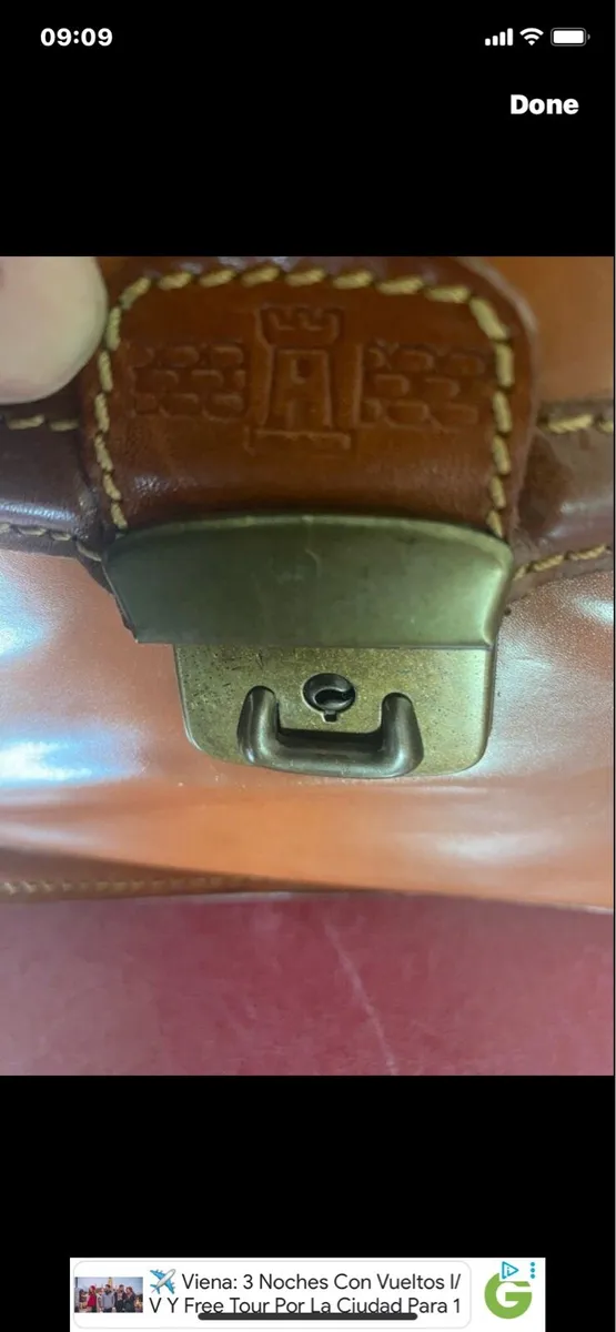 Vintage Leather Briefcase/ Laptop Bag - Image 2