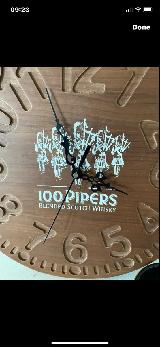 100 Pipers bar clock & Dish - Image 2