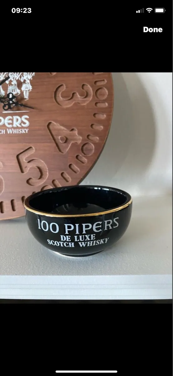 100 Pipers bar clock & Dish - Image 3