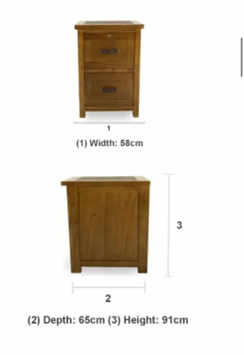 Office Desk & Cabinet - Image 4